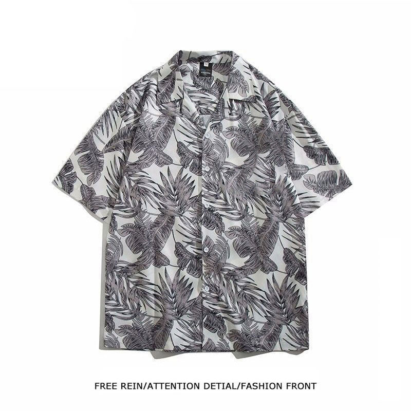 Vintage Oil Painting Floral Shirt For Men