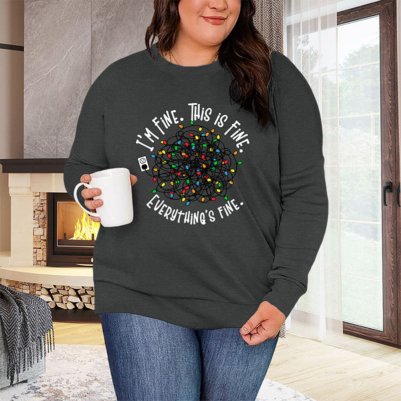 Women's Loose Round Neck Halloween Printed Sweatshirt on