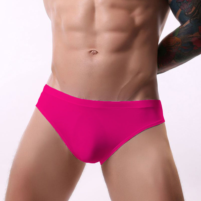 Men's Underwear Ice Silk U Convex Membrane Design Briefs