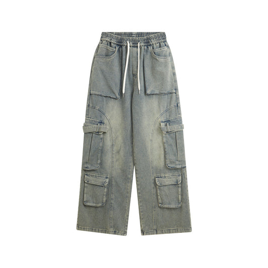 Fashion Straight Denim Pants Men And Women
