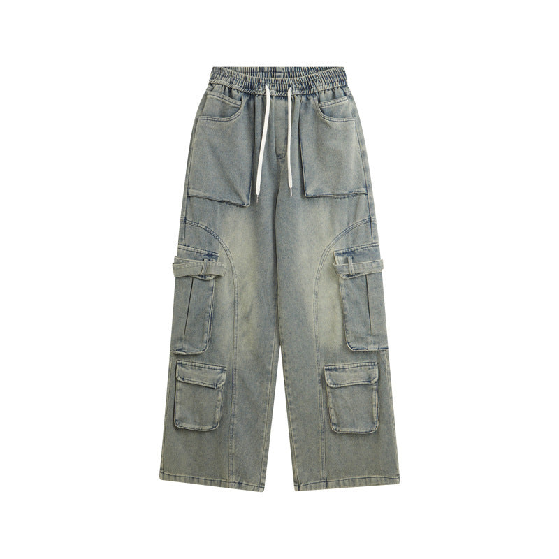 Fashion Straight Denim Pants Men And Women