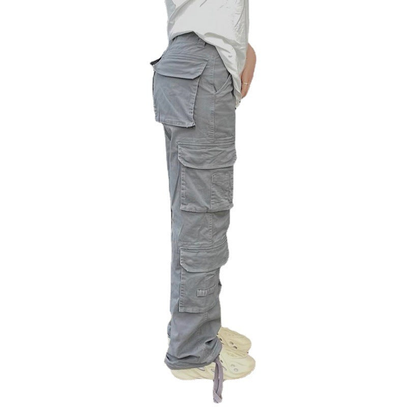 Women's Six-pocket Ins Overalls New Casual Trousers