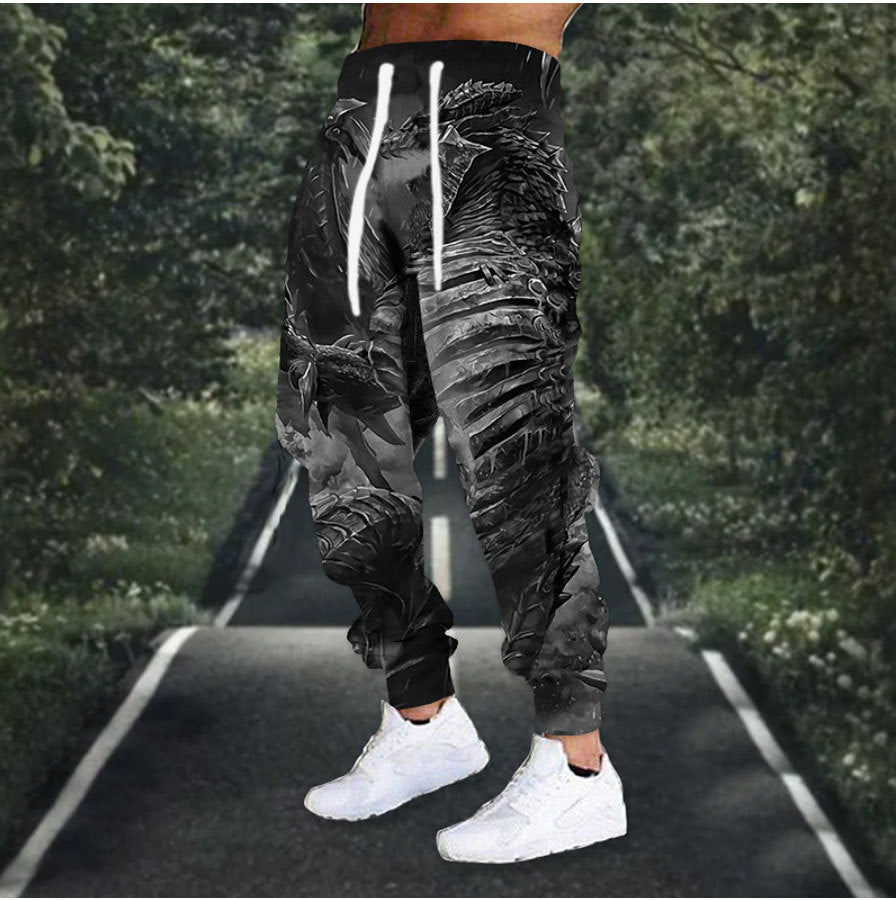 Animal Pattern Ankle Banded Pants