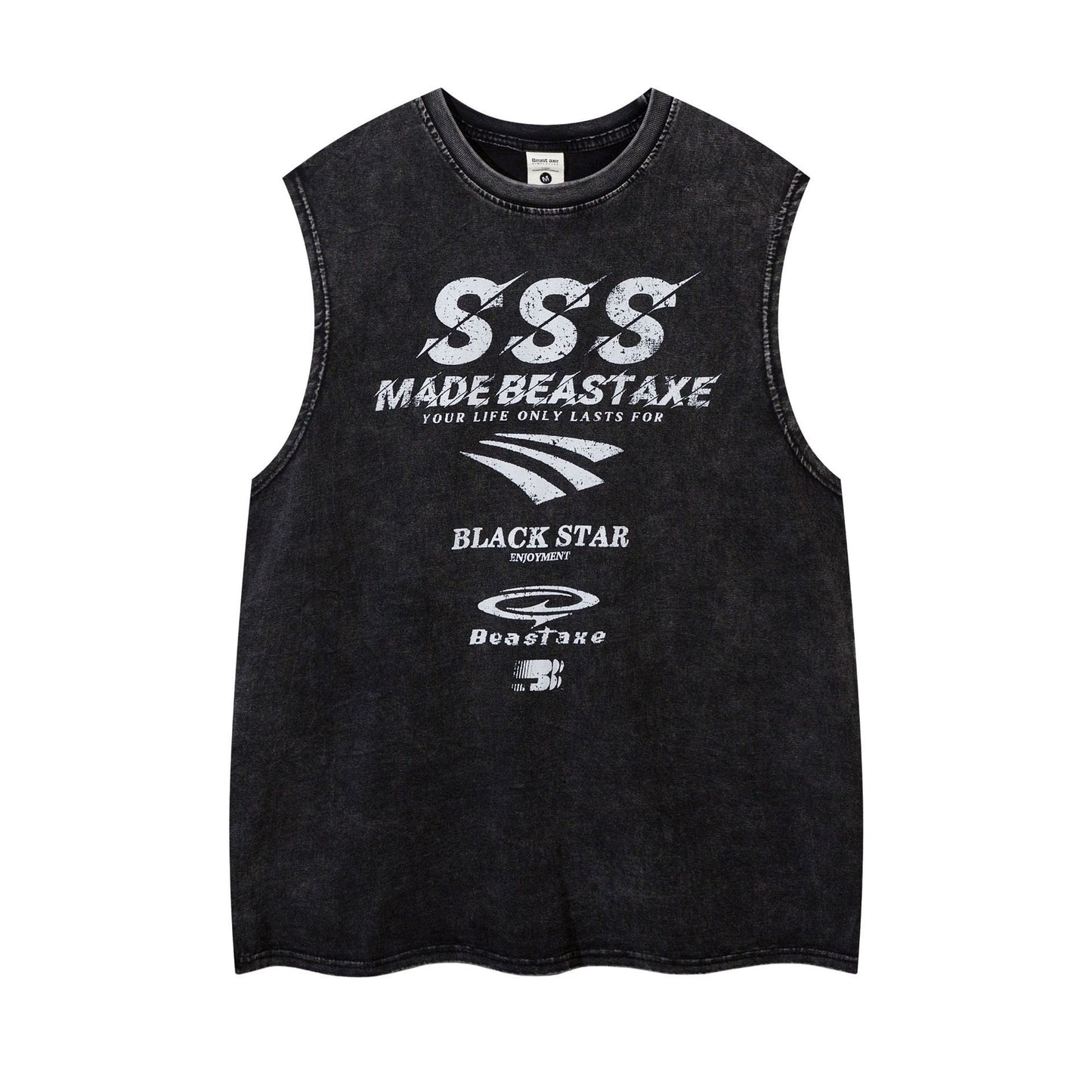 Letter Print Loose Vest For Men And Women