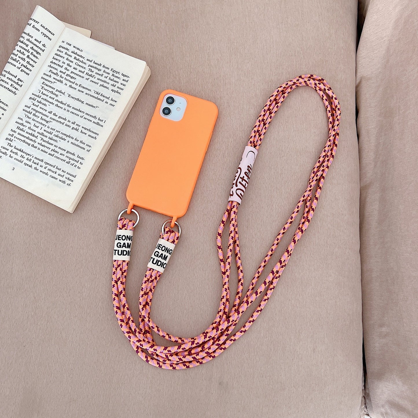 Long Diagonal Strap Liquid Silicone Phone Case