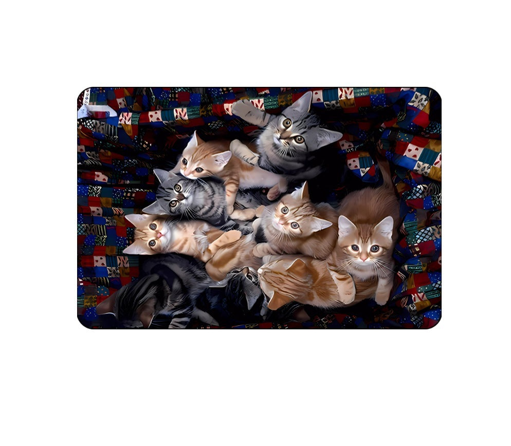 Cartoon Crystal Velvet Floor Mat Home