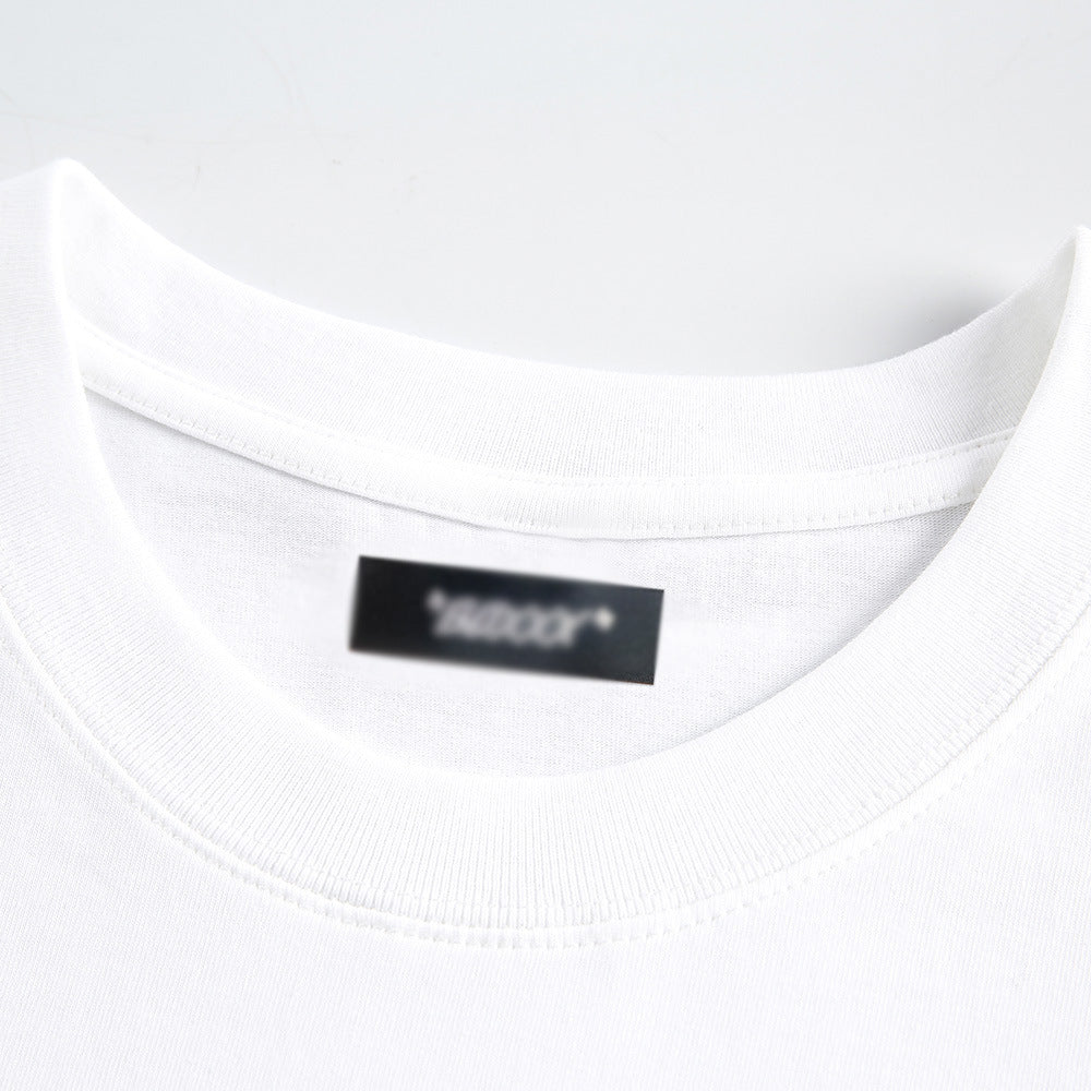 Lettered Casual Short Sleeve Men And Women