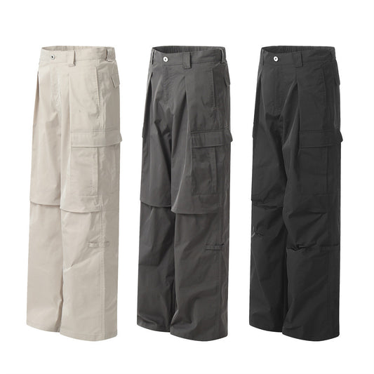 Workwear Straight-leg Trousers American Style Loose Men