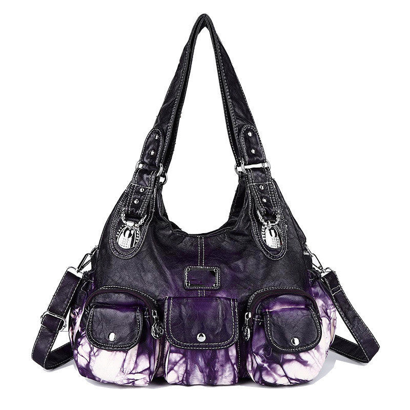 Vintage Wash Water Tie-dye Handbag