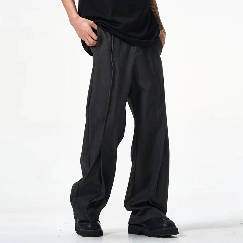 Elastic Waist Pleated Niche Design Simple Casual Pants