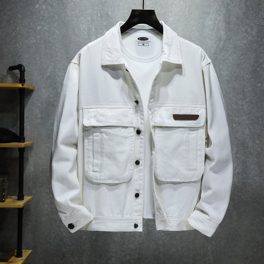 Fashion Men's Lapel Casual Denim Jacket