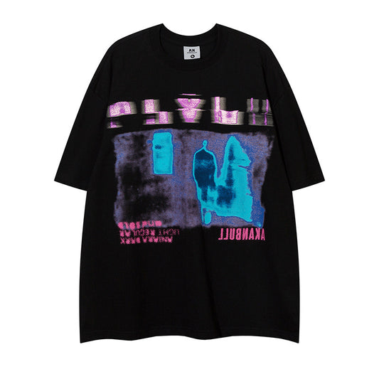 American Fashion Brand Printed Short-sleeved T-shirt