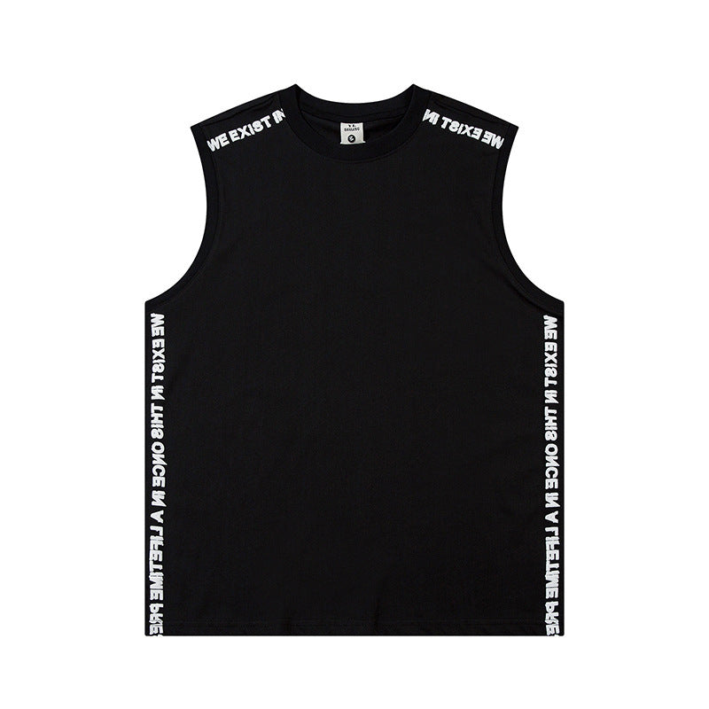 Fashion English Lettered Casual Vest For Men