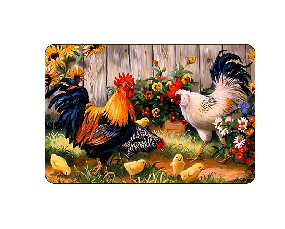 Cartoon Crystal Velvet Floor Mat Home