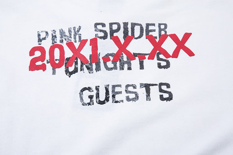 Fashion Spider Letter Print Short-sleeve Men