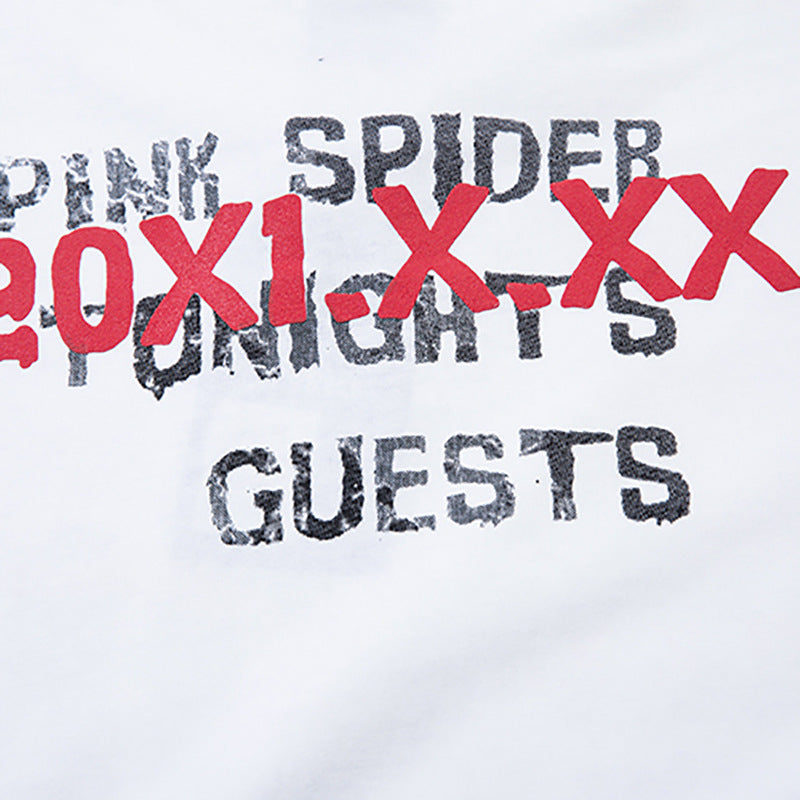 Fashion Spider Letter Print Short-sleeve Men