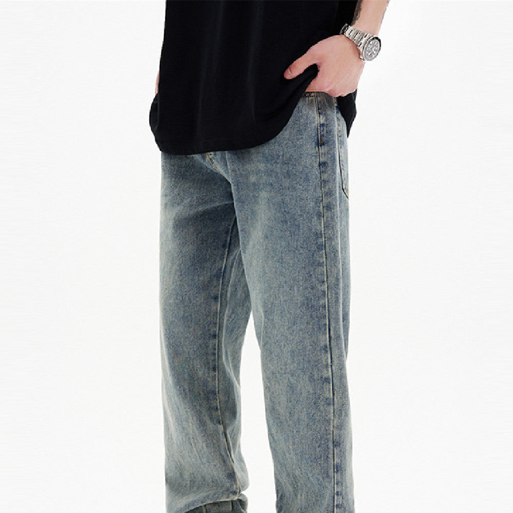 Breasted Jeans Men's Inside Foot Mouth