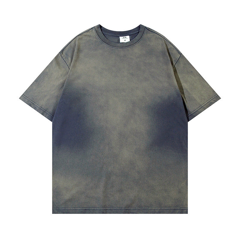 Wash Distressed Dirty Short Sleeve