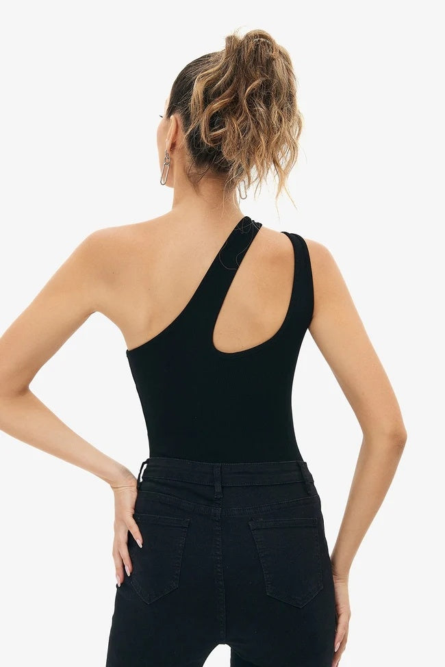 Various -to -shoulder Hollow Solid Color Sleeveless Conjoined Top