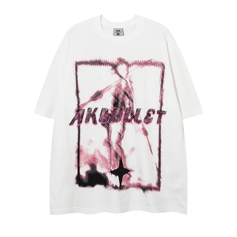 Abstract Graffiti Printing Short Sleeve Men