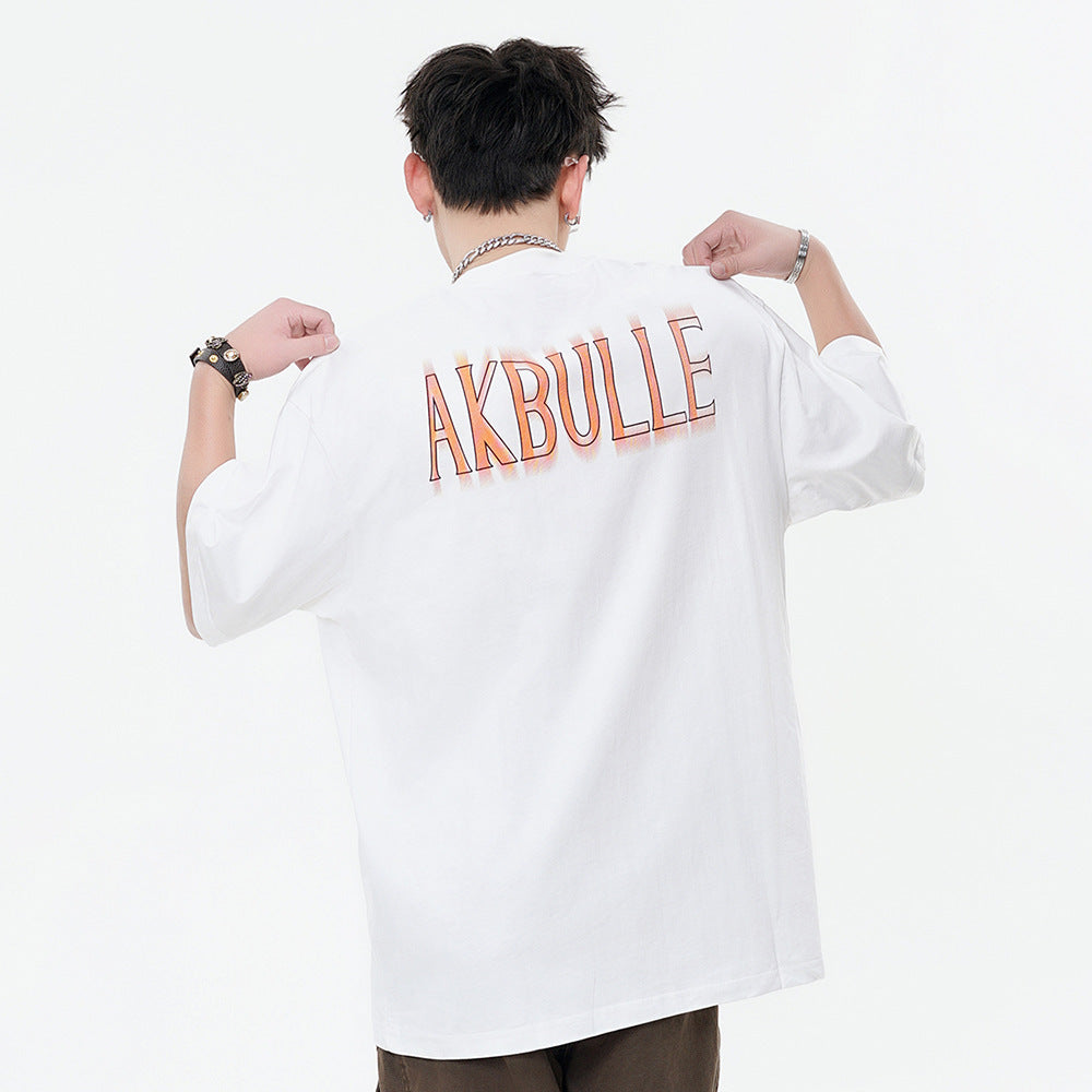 Abstract Printed Loose Top Men And Women