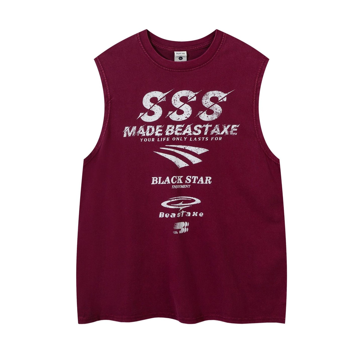 Letter Print Loose Vest For Men And Women