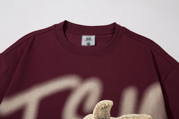 Rabbit Printed Cotton Loose For Men And Women