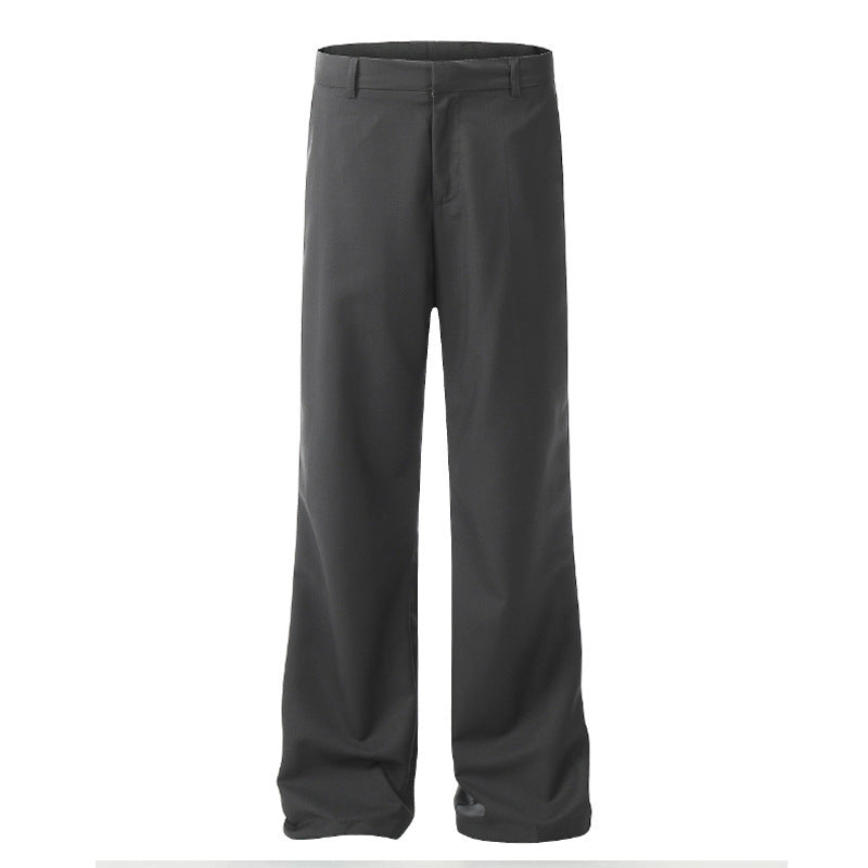 Straight Basic Plus Size Solid Color Business Casual Trousers