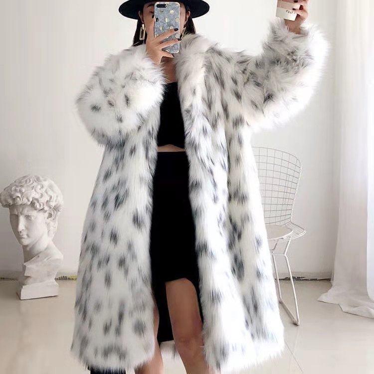 Spotted Long Sleeved Fox Coat