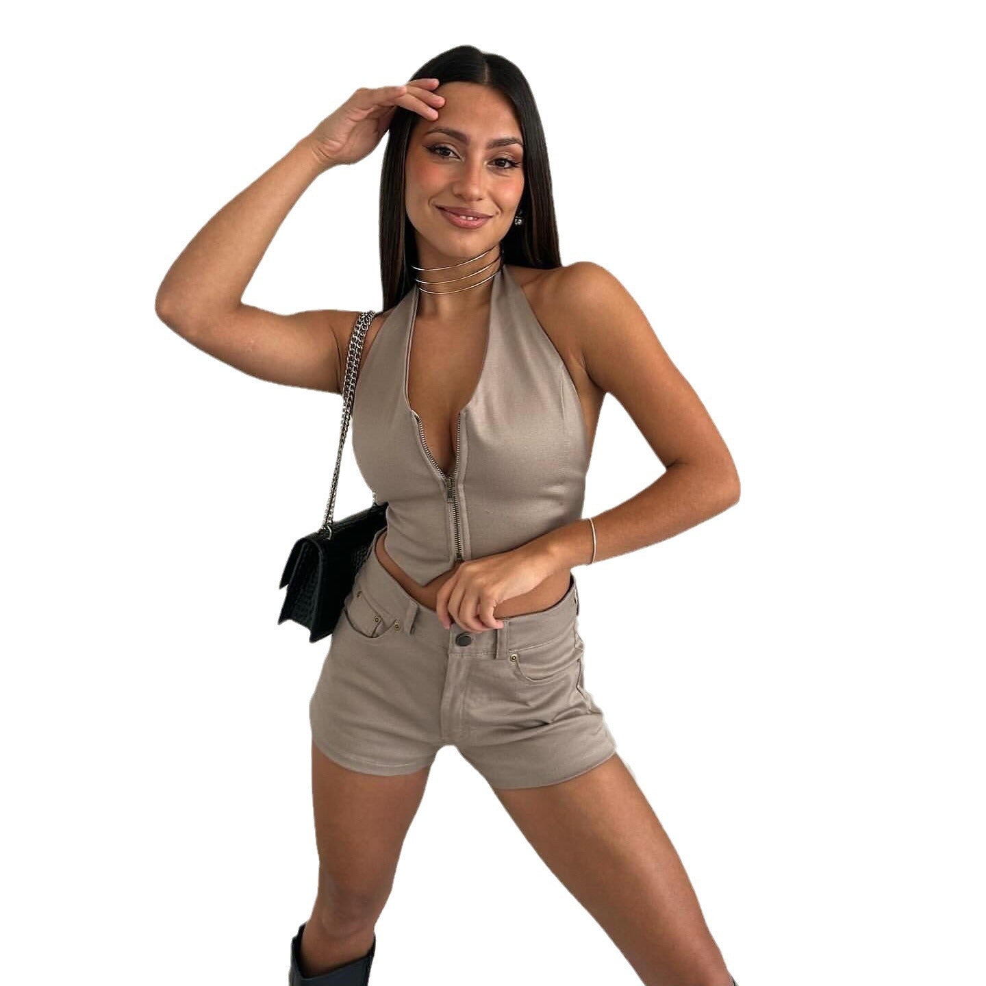 Women's Hip Shorts Two-piece Suit