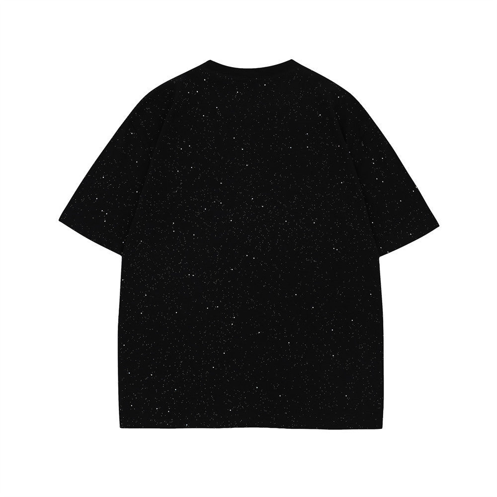 Starry Sky Letter Print Short-sleeve Men