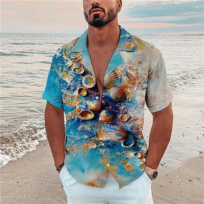 Men's Simplicity Printed Short-sleeved Shirt