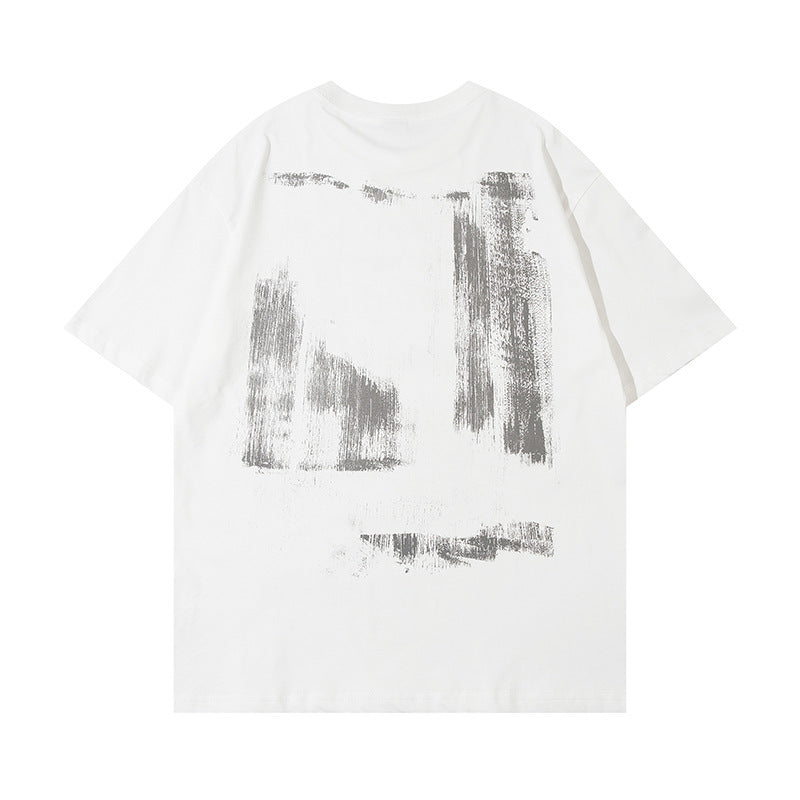 Men's Short-sleeved T-shirt With Painting Letters