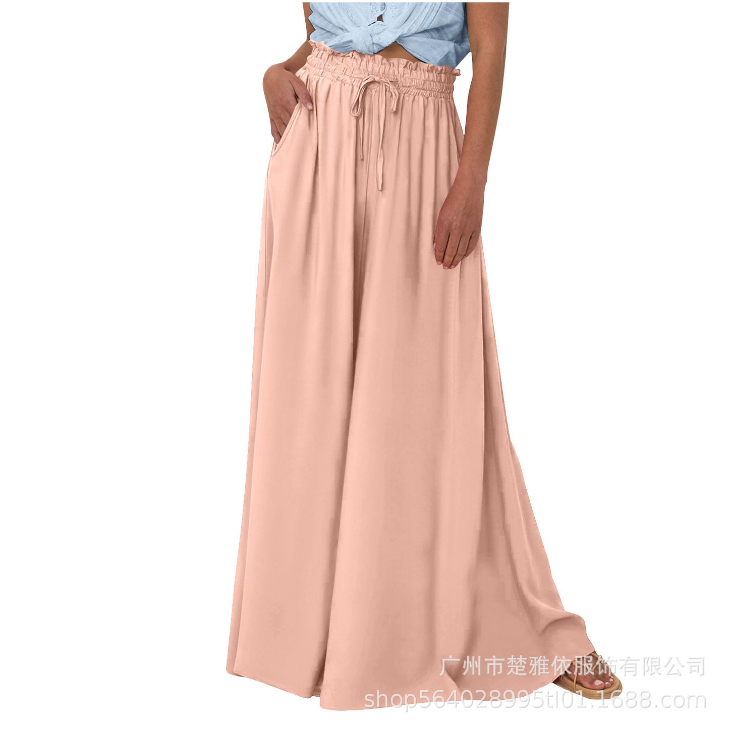 Women's High Waist Wide Leg Pants Casual Pants