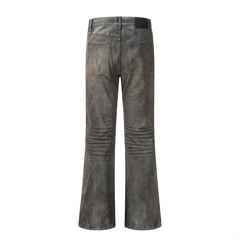 Fashion Holes Dirty Denim Trousers For Men