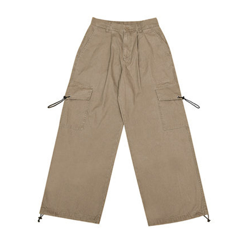 Vintage Wide Leg Basic Workwear Pants