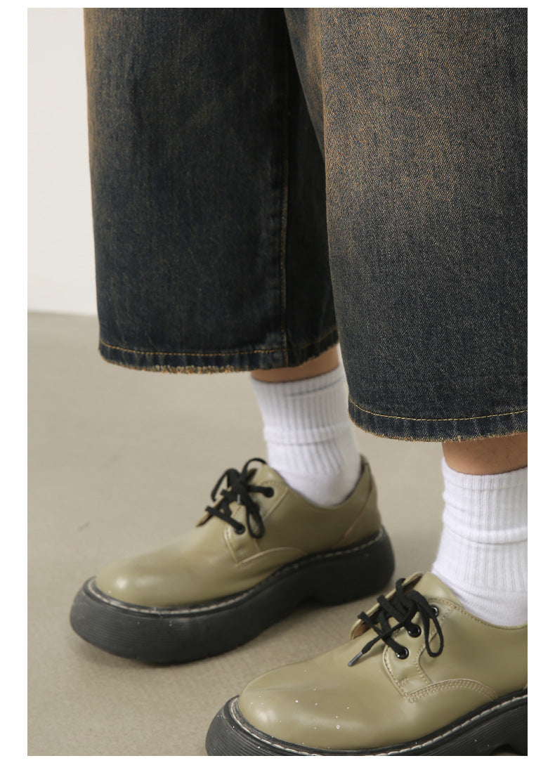 All-matching Loose Wide Leg Straight Cropped Pants