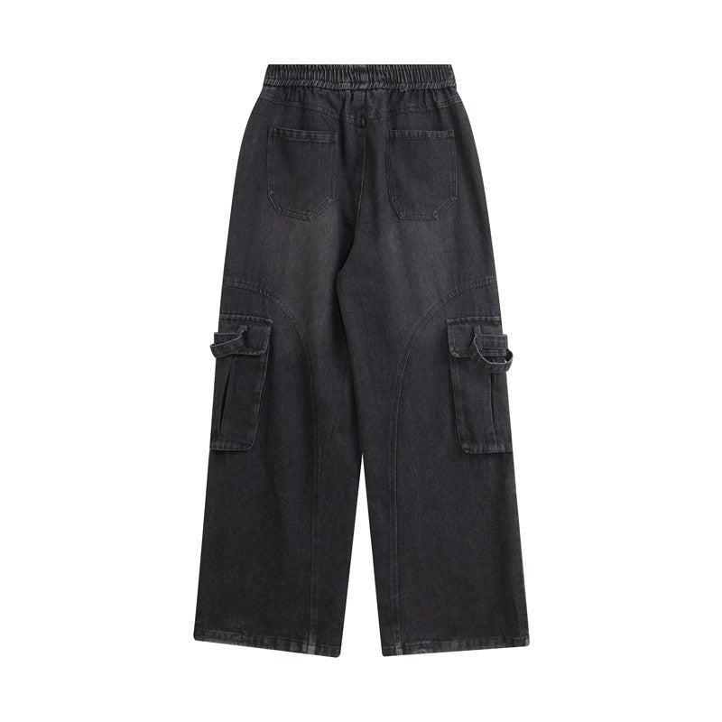 Fashion Straight Denim Pants Men And Women