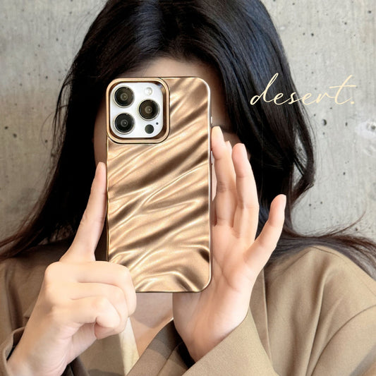 High-grade Desert Gold Silk Pattern Phone Case