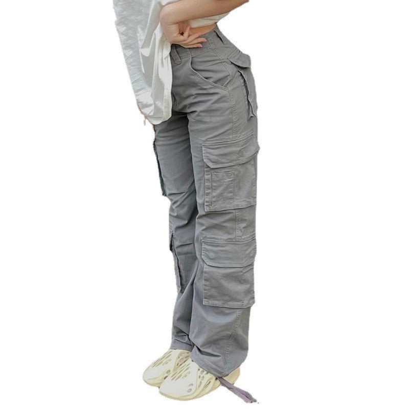Women's Six-pocket Ins Overalls New Casual Trousers