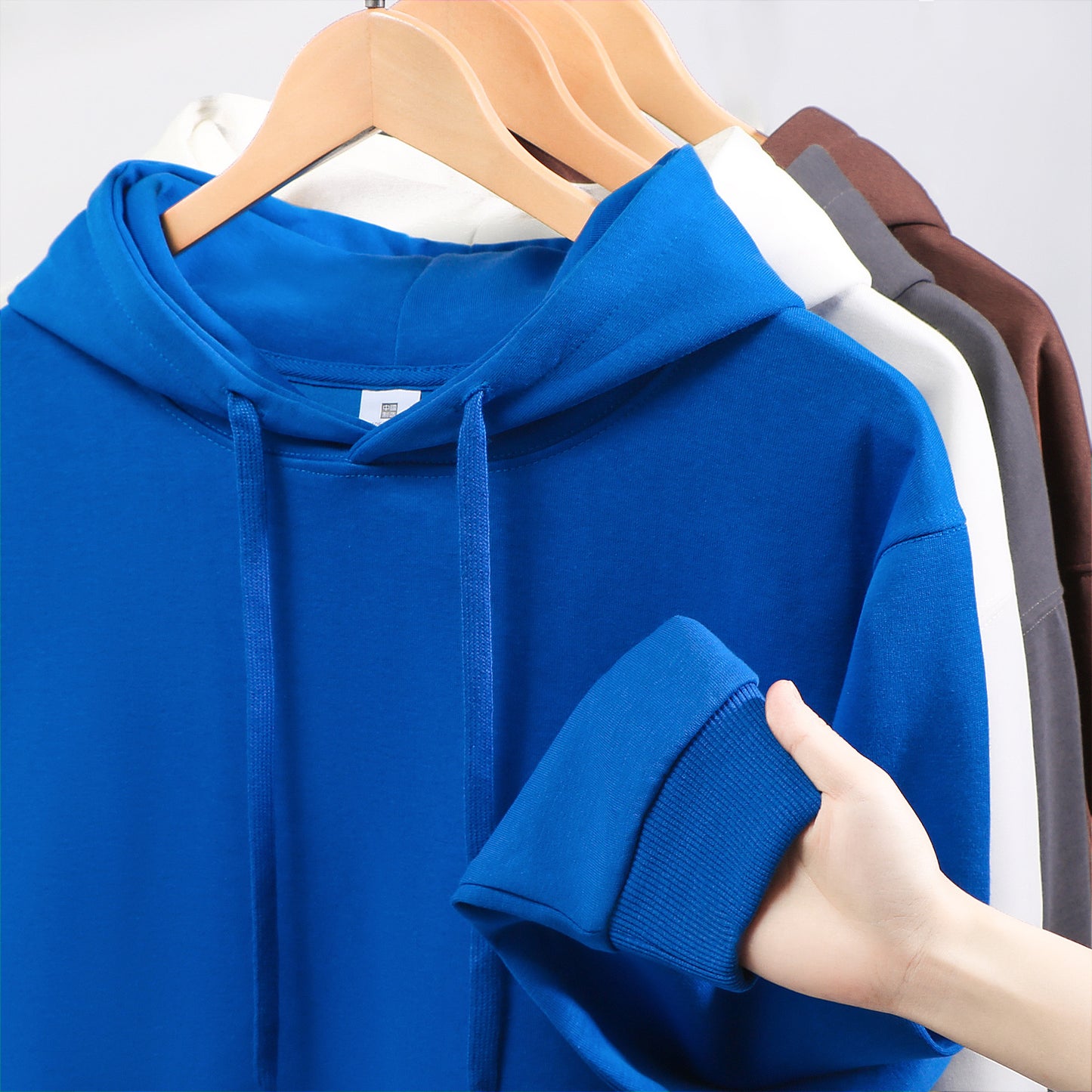 Women's Solid Color Hooded Double-sided Sweater