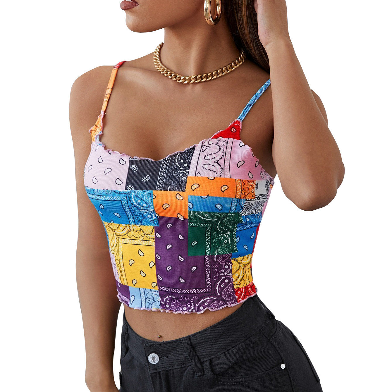 Women's Pit Strip Print Sexy Strapless Tube Top