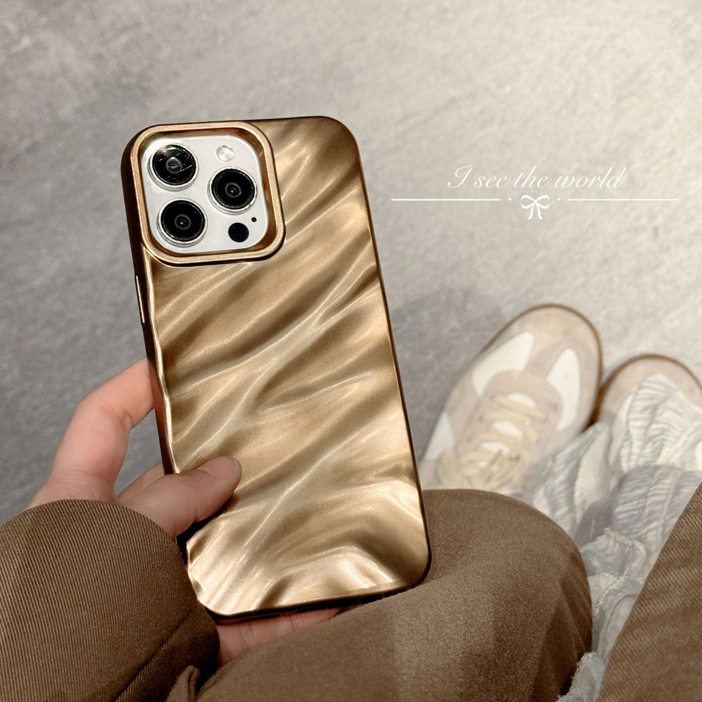 High-grade Desert Gold Silk Pattern Phone Case
