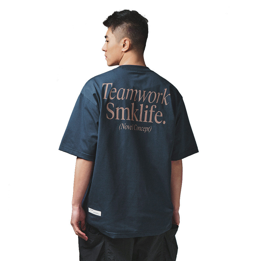 English Printed Men's Short-sleeved T-shirt