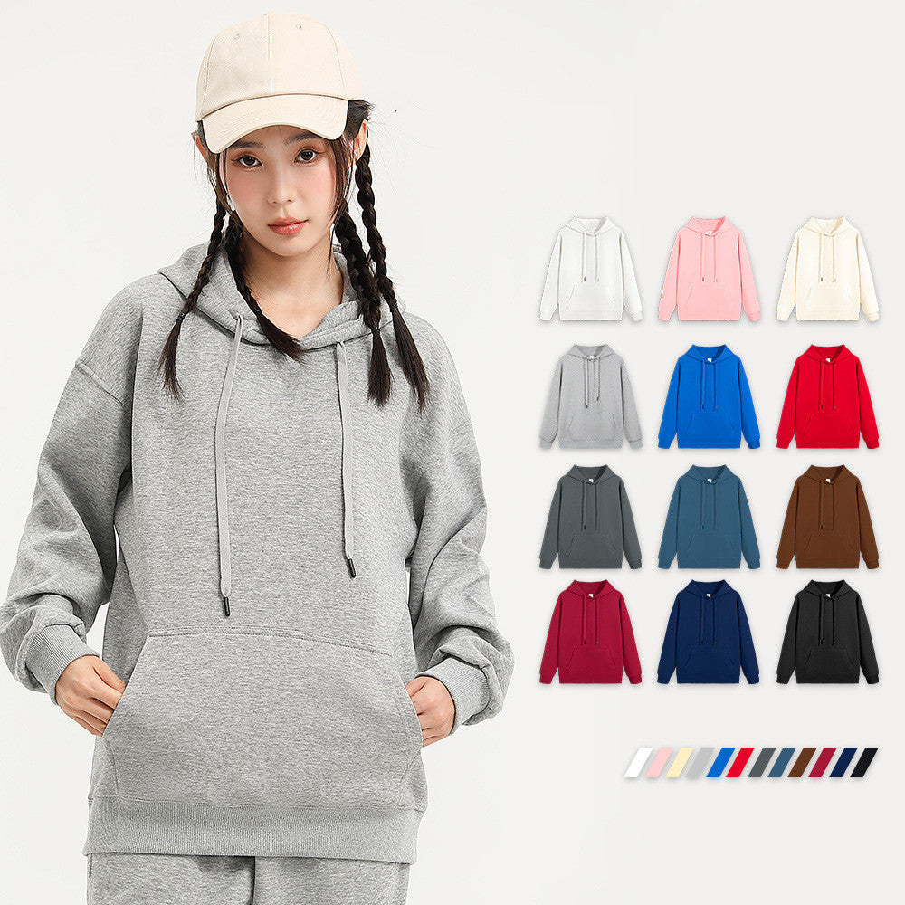 Women's Solid Color Hooded Double-sided Sweater