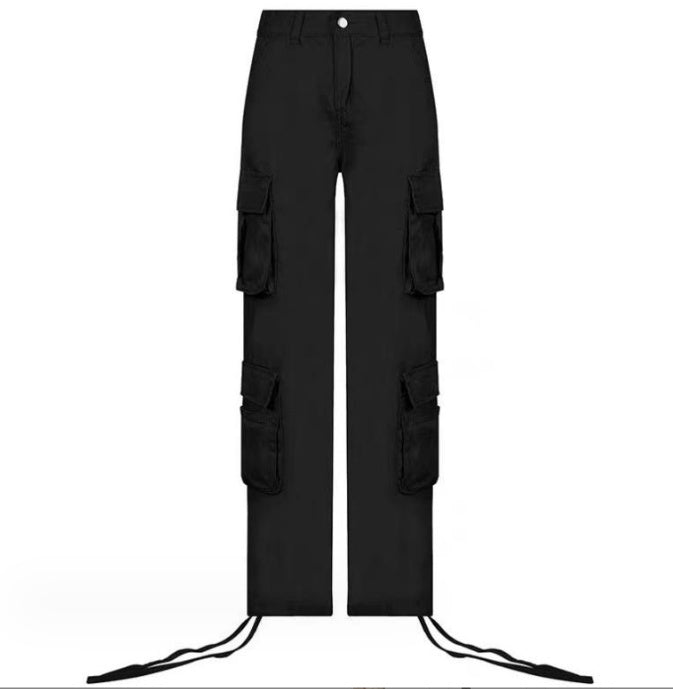 Women's Six-pocket Ins Overalls New Casual Trousers