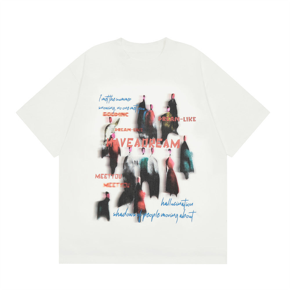 Creative Fashion Printed Short Sleeve Men