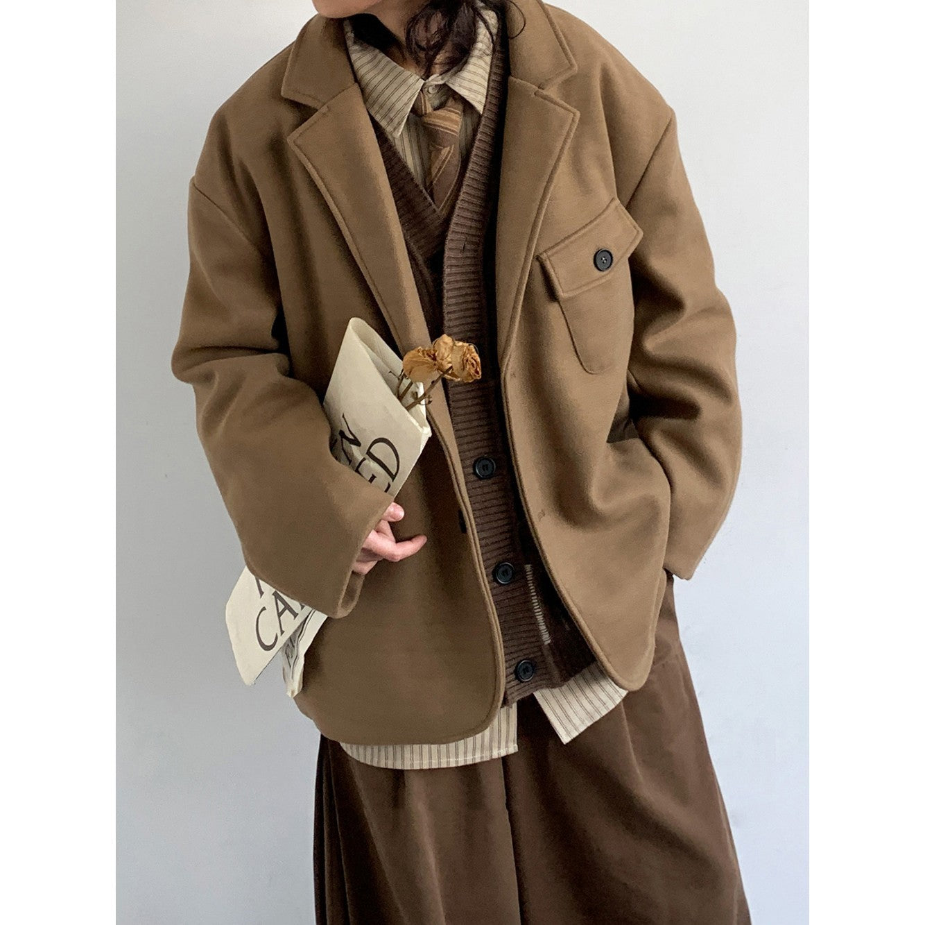 Men And Women College Style Loose Trendy Casual Jacket