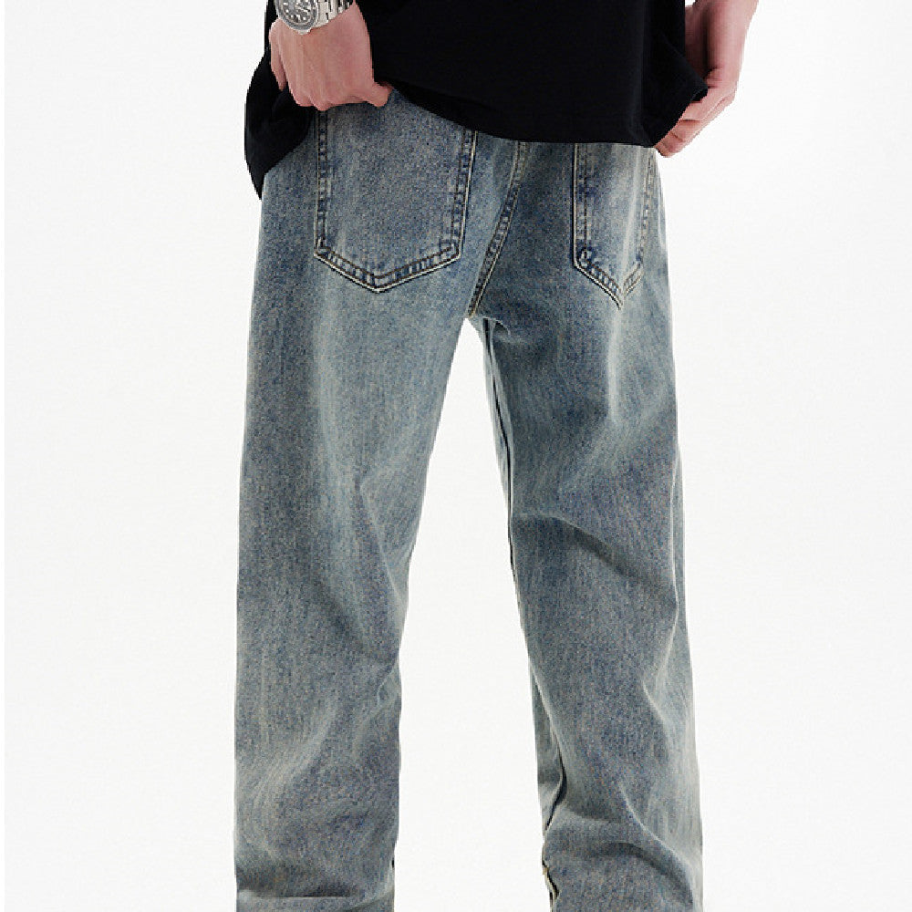 Breasted Jeans Men's Inside Foot Mouth