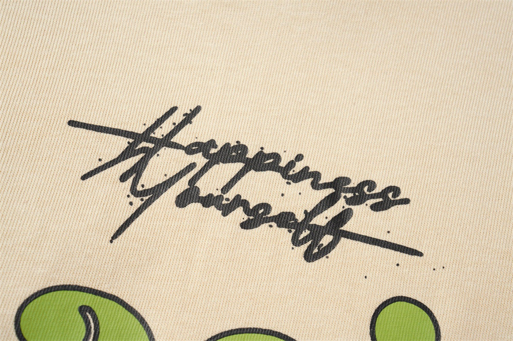 Peace Dove Letter Print Short-sleeve Men